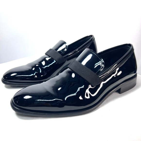 SALVATORE FERRAGAMO Patent Leather Tuxedo formal Shoes‎  Men\